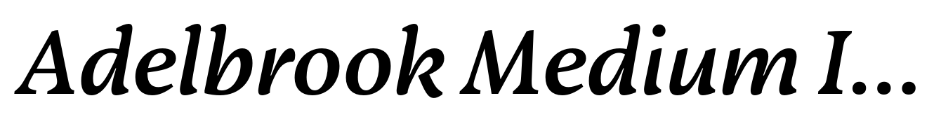 Adelbrook Medium Italic